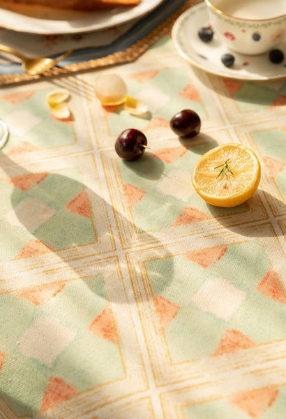 Long Rectangle Tablecloth for Dining Room Table, British Mid Century Fiberflax Tablecloth, Square Tablecloth for Coffee Table, Farmhouse Table Cloth, Wedding Tablecloth, Waterproof Tablecloth-Grace Painting Crafts