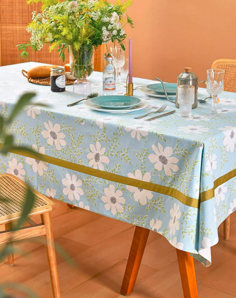 Modern Table Cloths for Dining Room, Farmhouse Cotton Table Cloth, Kitchen Rectangular Table Covers, Square Tablecloth for Round Table, Wedding Tablecloth-Grace Painting Crafts