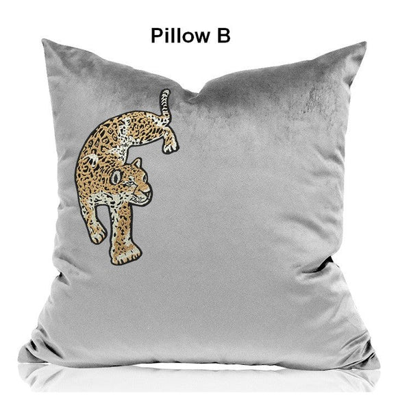 Cheetah Decorative Throw Pillows, Decorative Pillows for Living Room, Modern Sofa Pillows, Contemporary Throw Pillows-Grace Painting Crafts