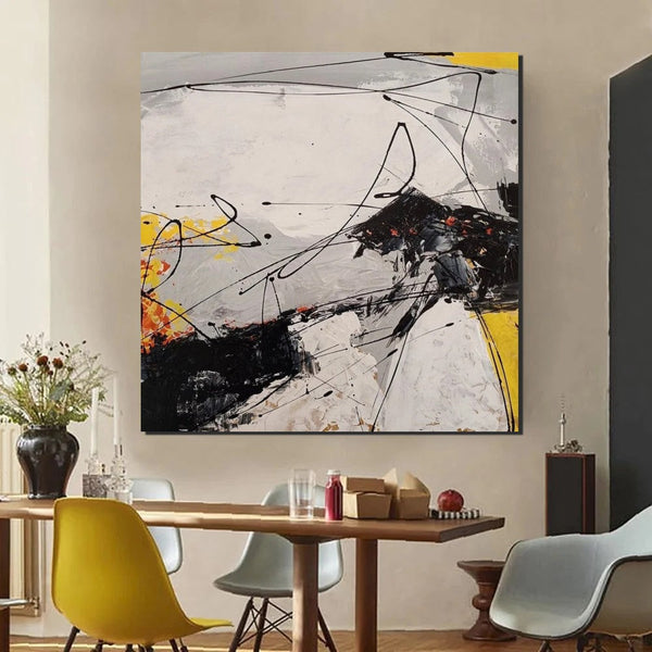 Extra Large Abstract Paintings on Canvas, Hand Painted Abstract Painting, Bedroom Wall Art Ideas, Simple Painting Ideas for Bedroom-Grace Painting Crafts