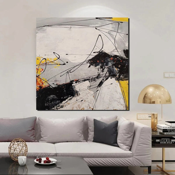 Extra Large Abstract Paintings on Canvas, Hand Painted Abstract Painting, Bedroom Wall Art Ideas, Simple Painting Ideas for Bedroom-Grace Painting Crafts