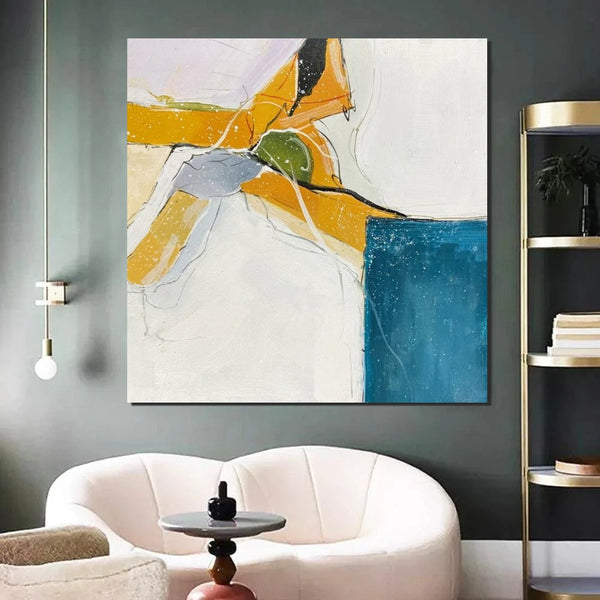 Bedroom Wall Art Paintings, Contemporary Wall Art Paintings, Acrylic Paintings for Living Room, Large Simple Modern Art, Abstract Acrylic Painting-Grace Painting Crafts