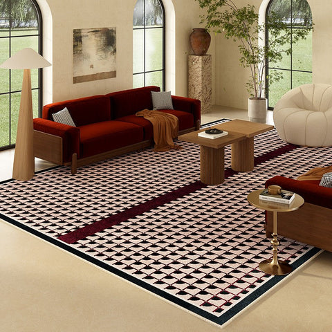 Modern Rugs for Dining Room, Contemporary Modern Rugs, Geometric Contemporary Rugs Next to Bed, Mid Century Area Rugs for Living Room-Grace Painting Crafts