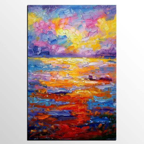 Large Oil Painting on Canvas, Abstract Canvas Paintings,, Custom Abstract Wall Art Painting, Canvas Painting for Living Room-Grace Painting Crafts