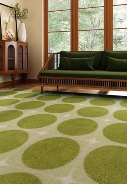 Modern Rug Ideas for Living Room, Mid Century Contemporary Area Rugs for Dining Room, Green Modern Rugs for Living Room-Grace Painting Crafts