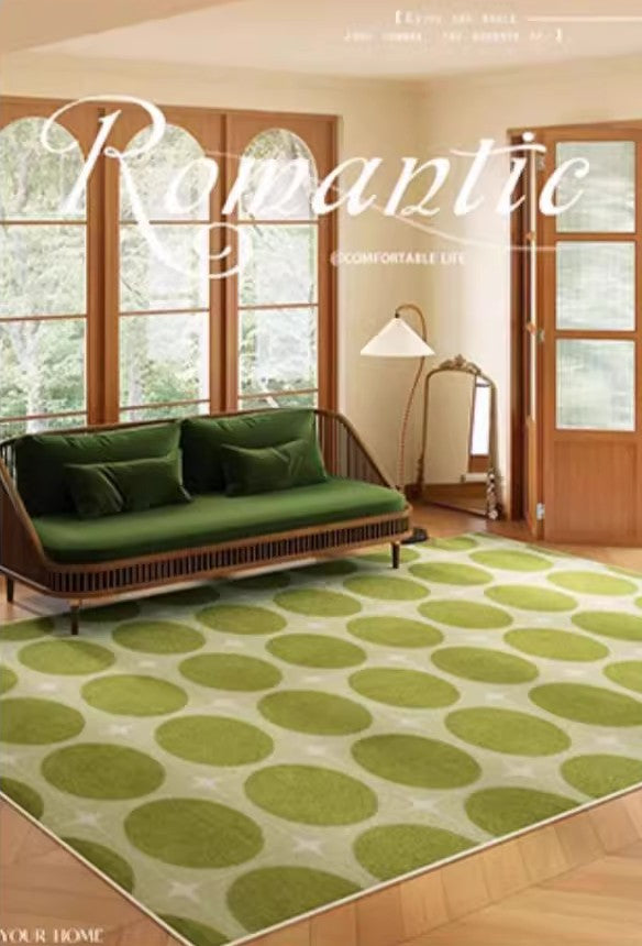 Modern Rug Ideas for Living Room, Mid Century Contemporary Area Rugs for Dining Room, Green Modern Rugs for Living Room-Grace Painting Crafts