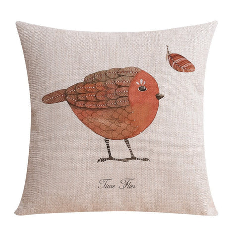 Love Birds Throw Pillows for Couch, Simple Decorative Pillow Covers, Decorative Sofa Pillows for Children's Room, Singing Birds Decorative Throw Pillows-Grace Painting Crafts