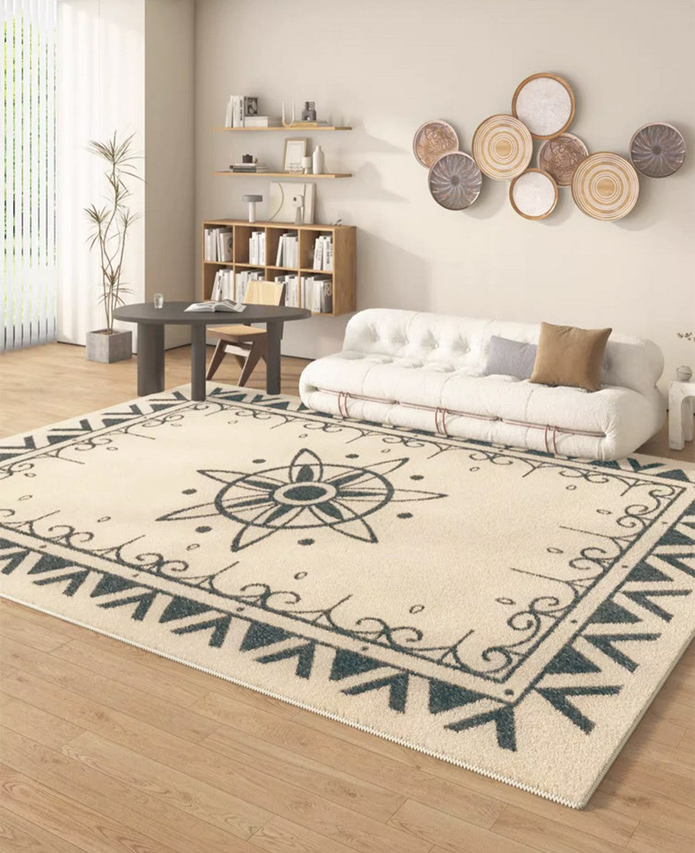 Hallway Modern Runner Rugs, Thick Contemporary Area Rugs Next to Bed, Abstract Area Rugs for Living Room, Modern Rugs under Dining Room Table-Grace Painting Crafts