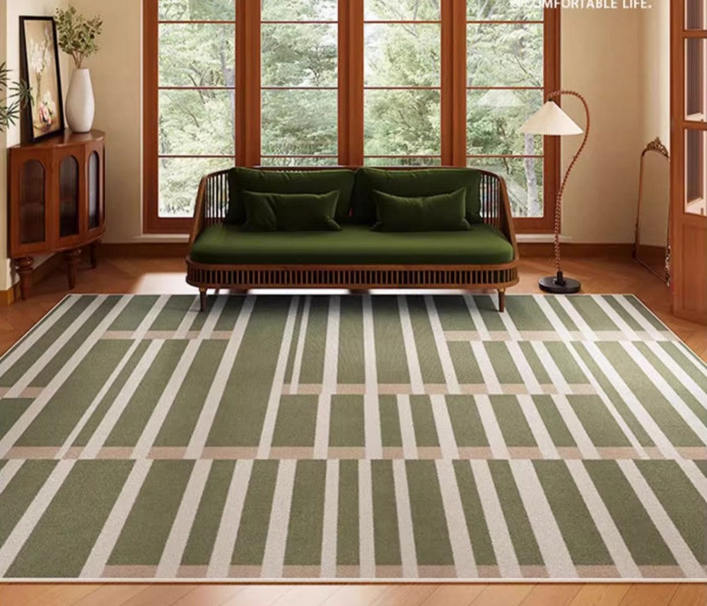 Geometric Modern Rug Ideas for Living Room, Mid Century Contemporary Area Rugs for Dining Room, Modern Rugs for Living Room-Grace Painting Crafts