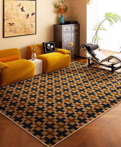 Abstract Modern Rugs for Living Room, Modern Rugs under Dining Room Table, Mid Century Geometric Carpets, Contemporary Modern Rugs Next to Bed-Grace Painting Crafts