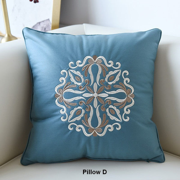 Modern Sofa Pillows, Flower Pattern Decorative Throw Pillows, Contemporary Throw Pillows, Large Decorative Pillows for Living Room-Grace Painting Crafts