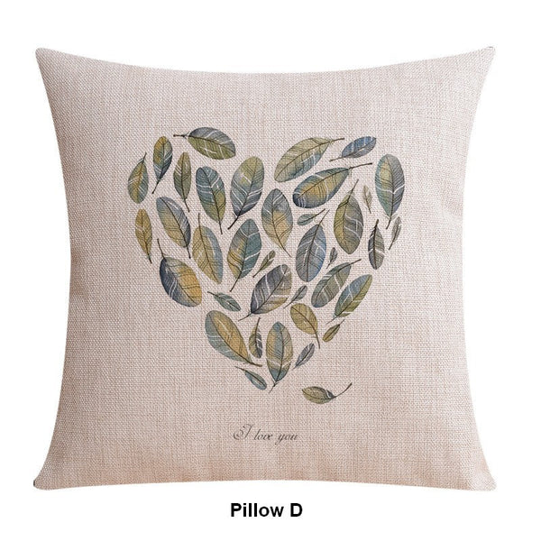 Throw Pillows for Couch, Simple Decorative Pillow Covers, Decorative Sofa Pillows for Children's Room, Love Birds Decorative Throw Pillows-Grace Painting Crafts