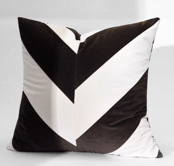 Black Stripe Modern Pillows for Couch, Abstract Decorative Throw Pillows for Living Room, Large Modern Sofa Pillow Cases, Decorative Pillow Covers-Grace Painting Crafts