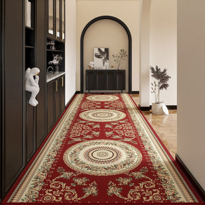 Washable Entryway Runner Rug Ideas, Bedside Runner Rugs, Non Slip Entrance Runner Rugs, Traditional Red Persian Long Narrow Runner Rugs, Extra Long Hallway Runners-Grace Painting Crafts