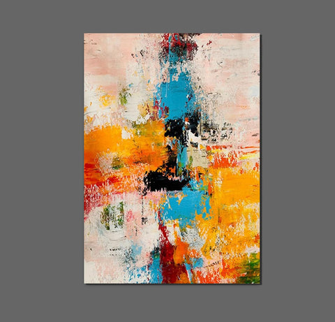 Modern Abstract Art for Bedroom, Abstract Acrylic Wall Painting, Hand Painted Wall Painting, Extra Large Paintings for Living Room, Simple Painting Ideas-Grace Painting Crafts