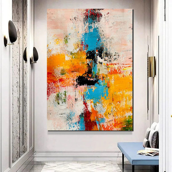 Hand Painted Wall Painting, Extra Large Paintings for Living Room, Modern Abstract Art for Bedroom, Abstract Acrylic Wall Painting, Simple Painting Ideas-Grace Painting Crafts