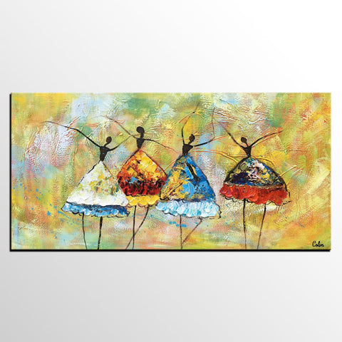 Canvas Painting for Living Room, Abstract Acrylic Painting, Ballet Dancer Painting, Acrylic Painting for Sale, Modern Wall Art Painting, Custom Art-Grace Painting Crafts