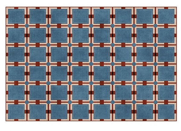 Modern Blue Rug for Living Room, Bedroom Modern Floor Rugs, Mid Century Contemporary Rugs under Sofa, Large Area Rugs for Office-Grace Painting Crafts