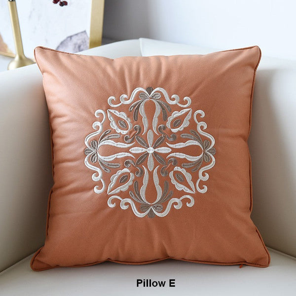 Modern Throw Pillows, Decorative Flower Pattern Throw Pillows for Couch, Contemporary Decorative Pillows, Modern Sofa Pillows-Grace Painting Crafts