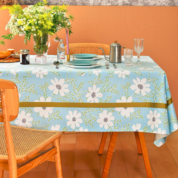 Modern Table Cloths for Dining Room, Farmhouse Cotton Table Cloth, Kitchen Rectangular Table Covers, Square Tablecloth for Round Table, Wedding Tablecloth-Grace Painting Crafts