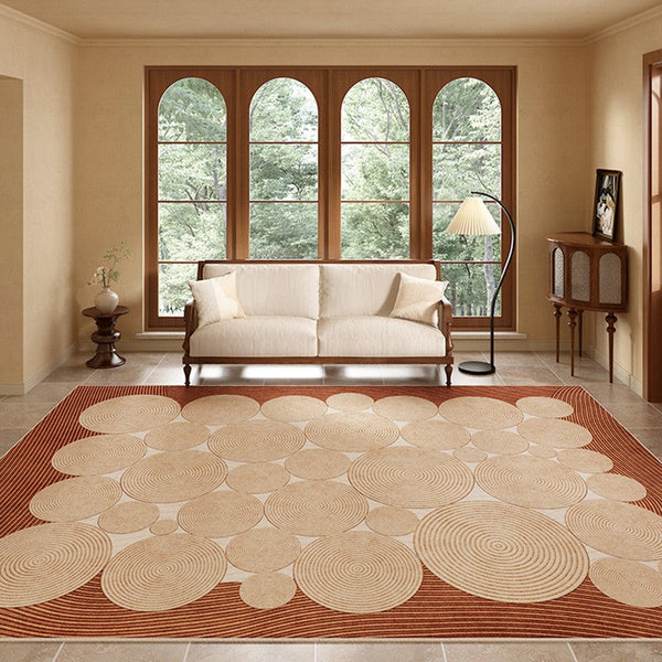 Bedroom Contemporary Soft Rugs, Large Rectangular Modern Rugs under Sofa, Mid Century Modern Rugs in Living Room, Dining Room Floor Carpets-Grace Painting Crafts