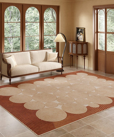 Bedroom Contemporary Soft Rugs, Large Rectangular Modern Rugs under Sofa, Mid Century Modern Rugs in Living Room, Dining Room Floor Carpets-Grace Painting Crafts