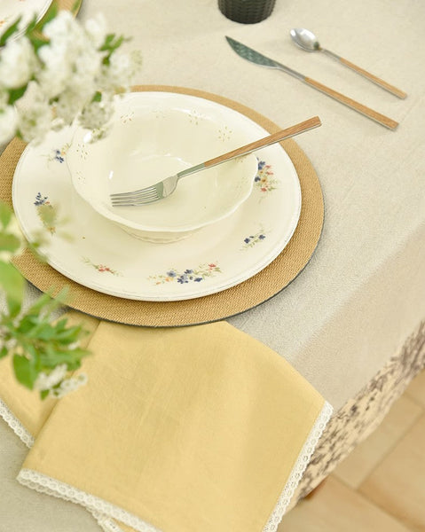 Cotton and Linen Rectangle Table Covers for Dining Room Table, Modern Tablecloth for Kitchen, Square Tablecloth for Coffee Table-Grace Painting Crafts