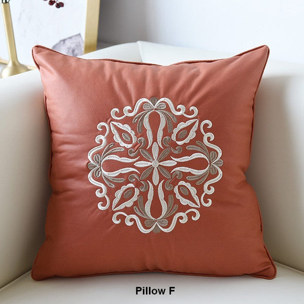 Modern Sofa Pillows, Flower Pattern Decorative Throw Pillows, Contemporary Throw Pillows, Large Decorative Pillows for Living Room-Grace Painting Crafts