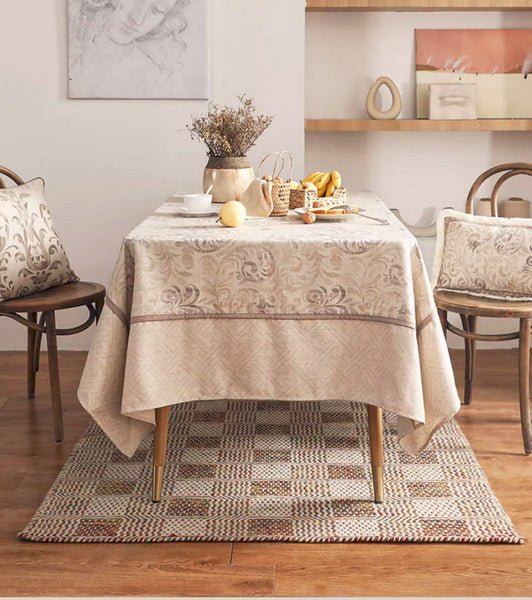 Rustic Farmhouse Table Cover for Kitchen, Outdoor Picnic Tablecloth, Large Modern Rectangle Tablecloth Ideas for Dining Room Table, Square Tablecloth for Round Table-Grace Painting Crafts