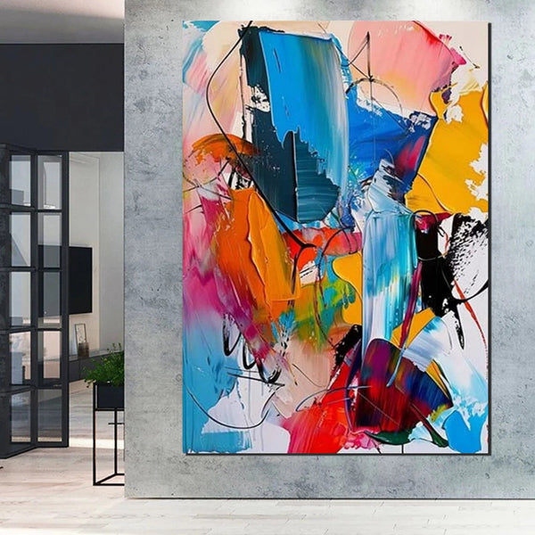 Acrylic Painting for Living Room, Hand Painted Acrylic Painting, Extra Large Wall Art Painting, Modern Contemporary Abstract Artwork, Buy Paintings Online-Grace Painting Crafts