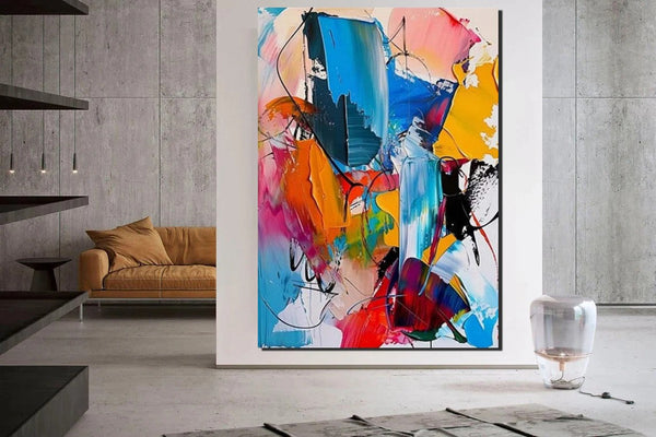 Acrylic Painting for Living Room, Hand Painted Acrylic Painting, Extra Large Wall Art Painting, Modern Contemporary Abstract Artwork, Buy Paintings Online-Grace Painting Crafts