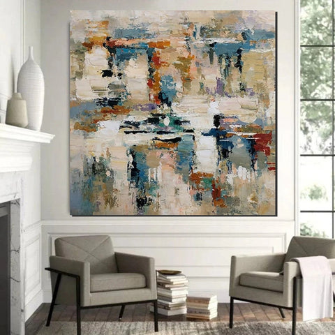 Hand Painted Abstract Painting, Extra Large Abstract Paintings on Canvas, Bedroom Wall Art Ideas, Simple Painting Ideas for Bedroom-Grace Painting Crafts