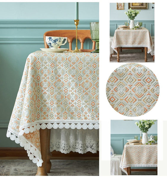 Modern Tablecloth for Home Decoration, Large Square Tablecloth for Round Table, Extra Large Rectangle Tablecloth for Dining Room Table-Grace Painting Crafts