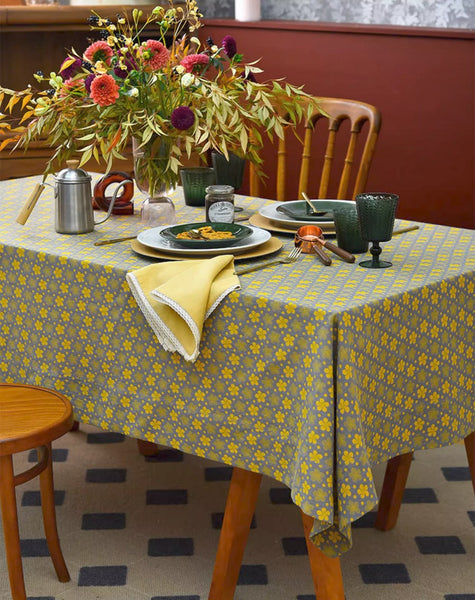 Rustic Table Covers for Kitchen, Large Rectangle Tablecloth for Dining Room Table, Country Farmhouse Tablecloth, Square Tablecloth for Round Table-Grace Painting Crafts