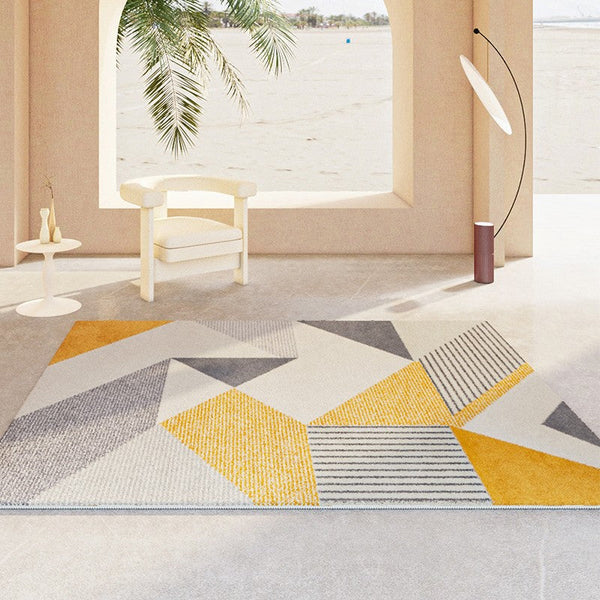 Dining Room Modern Rugs, Geometric Modern Rugs for Living Room, Large Modern Floor Carpets, Contemporary Modern Rugs for Dining Room-Grace Painting Crafts