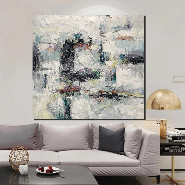 Large Simple Modern Art, Abstract Acrylic Painting, Bedroom Wall Art Paintings, Contemporary Wall Art Paintings, Acrylic Paintings for Living Room-Grace Painting Crafts