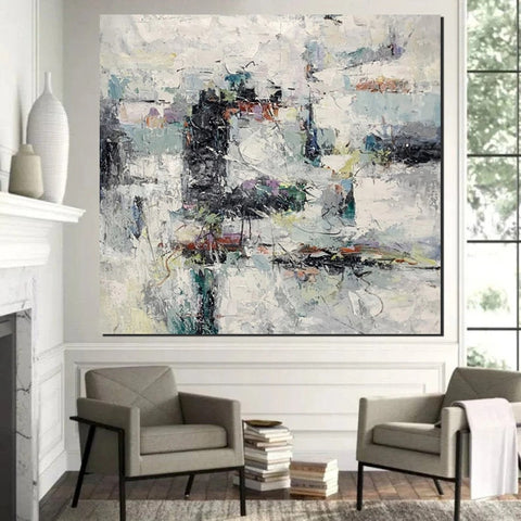 Large Simple Modern Art, Abstract Acrylic Painting, Bedroom Wall Art Paintings, Contemporary Wall Art Paintings, Acrylic Paintings for Living Room-Grace Painting Crafts