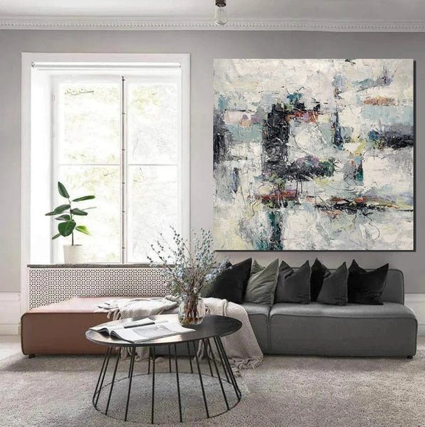 Large Simple Modern Art, Abstract Acrylic Painting, Bedroom Wall Art Paintings, Contemporary Wall Art Paintings, Acrylic Paintings for Living Room-Grace Painting Crafts