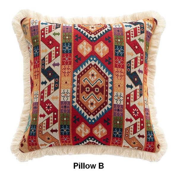 Bedroom Bohemian Decorative Sofa Pillows, Oriental Throw Pillow for Couch, Geometric Decorative Throw Pillows for Living Room (Copy)-Grace Painting Crafts