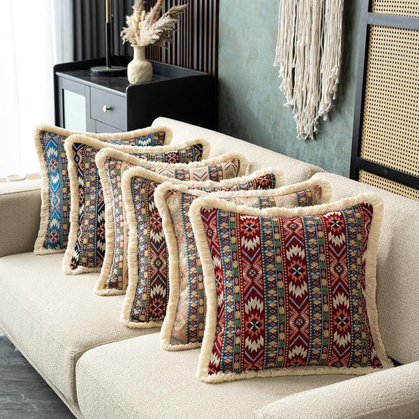 Bohemian Decorative Sofa Pillows for Living Room, Oriental Throw Pillow for Couch, Modern Geometric Decorative Throw Pillows for Bedroom-Grace Painting Crafts