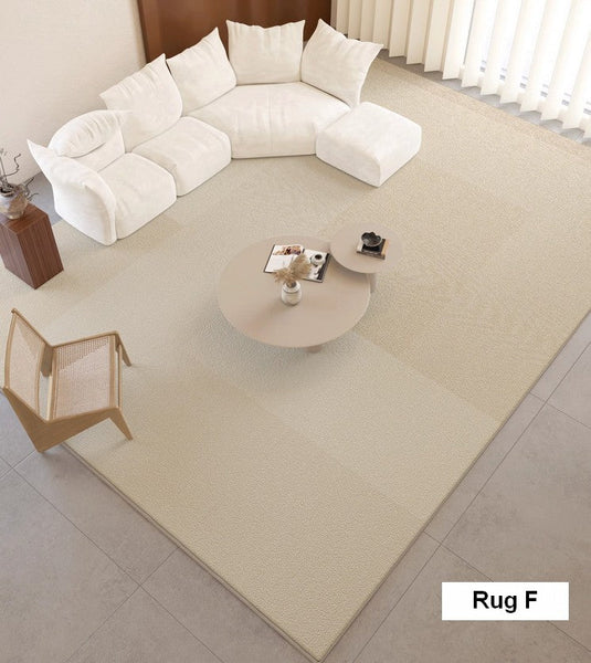 Modern Rugs for Dining Room, Bedroom Modern Rugs, Cream Color Geometric Modern Rugs, Contemporary Soft Rugs for Living Room-Grace Painting Crafts