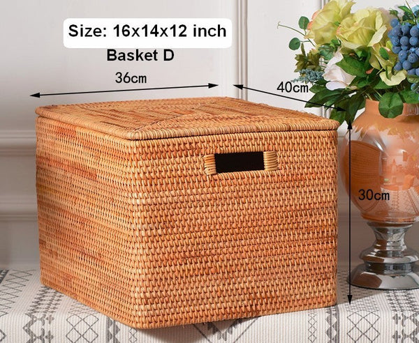 Storage Baskets for Toys, Rectangular Storage Basket for Shelves, Storage Basket with Lid, Storage Baskets for Bathroom, Storage Baskets for Clothes-Grace Painting Crafts