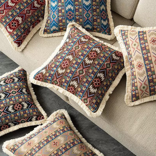 Bohemian Decorative Sofa Pillows for Living Room, Oriental Throw Pillow for Couch, Modern Geometric Decorative Throw Pillows for Bedroom-Grace Painting Crafts