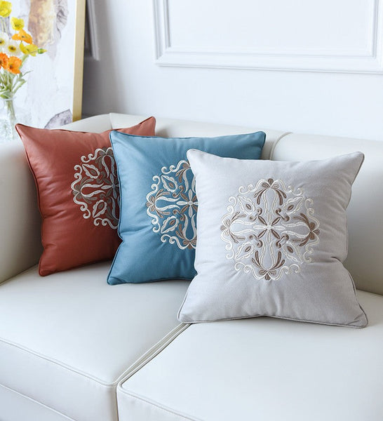 Decorative Flower Pattern Throw Pillows for Couch, Modern Throw Pillows, Contemporary Decorative Pillows, Modern Sofa Pillows-Grace Painting Crafts