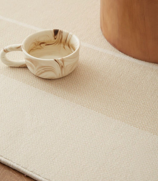 Bedroom Modern Rugs, Cream Color Geometric Modern Rugs, Modern Rugs for Dining Room, Contemporary Soft Rugs for Living Room-Grace Painting Crafts