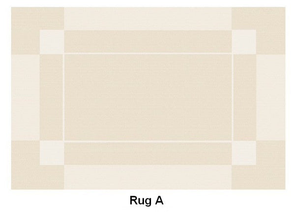 Bedroom Modern Rugs, Cream Color Geometric Modern Rugs, Modern Rugs for Dining Room, Contemporary Soft Rugs for Living Room-Grace Painting Crafts