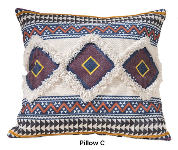 Bohemian Decorative Sofa Pillows for Bedroom, Decorative Square Pillow Covers, Geometric Pattern Decorative Pillow for Couch-Grace Painting Crafts