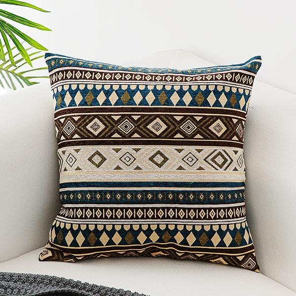 Bohemian Decorative Sofa Pillows, Geometric Pattern Chenille Throw Pillow for Couch, Decorative Throw Pillows-Grace Painting Crafts