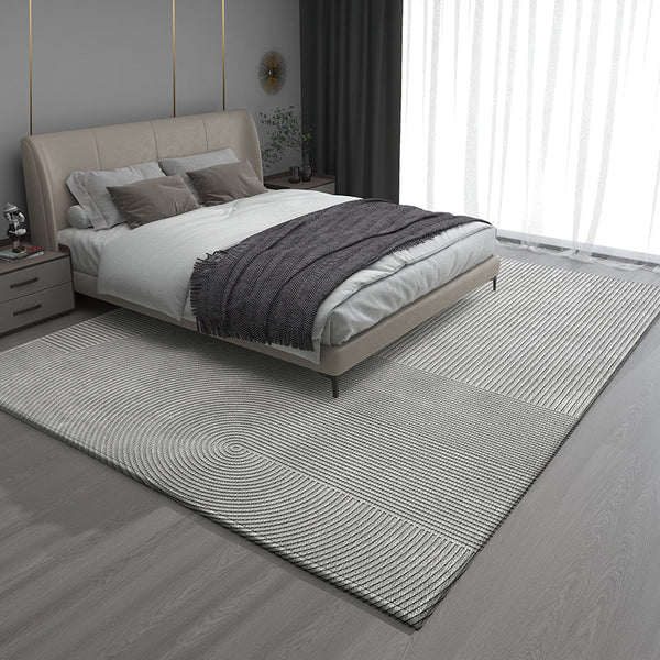 Bedroom Modern Rugs, Extra Large Modern Rugs for Living Room, Dining Room Geometric Modern Rugs, Gray Contemporary Modern Rugs for Office-Grace Painting Crafts