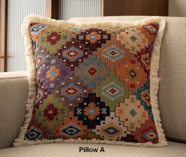 Bohemian Decorative Sofa Pillows for Living Room, Flower Decorative Pillows for Bedroom, Extra Large Modern Geometric Pillows-Grace Painting Crafts